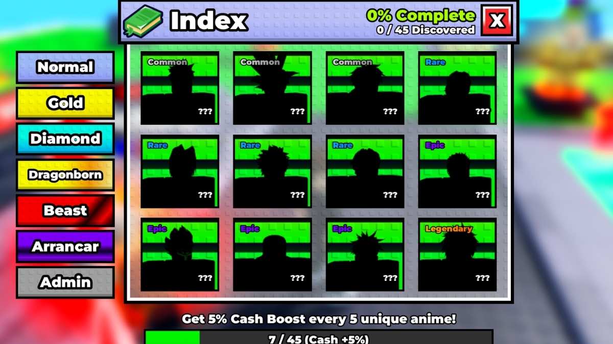 Mutations Index in Defend Your Base with Anime