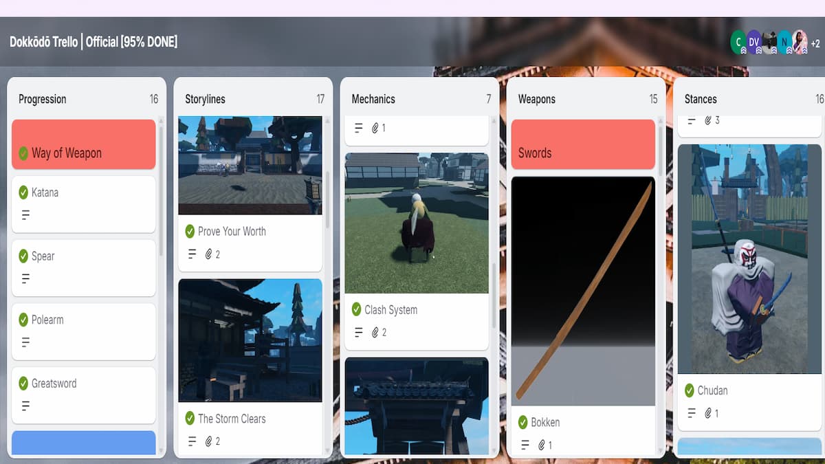 The Dokkodo Trello Board