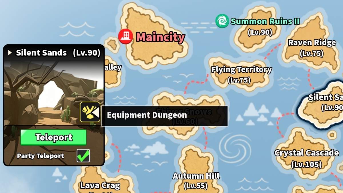 Equipment Dungeon in Evomon