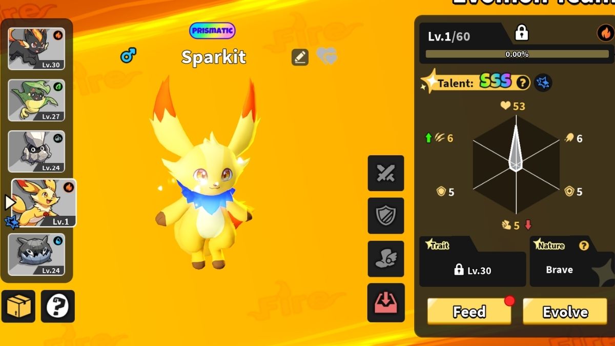 Prismatic Sparkit Evomon