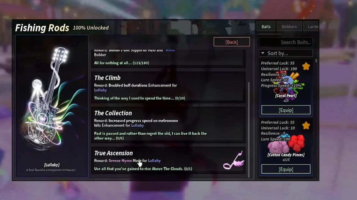 The Lullaby Rod Mastery Quest List