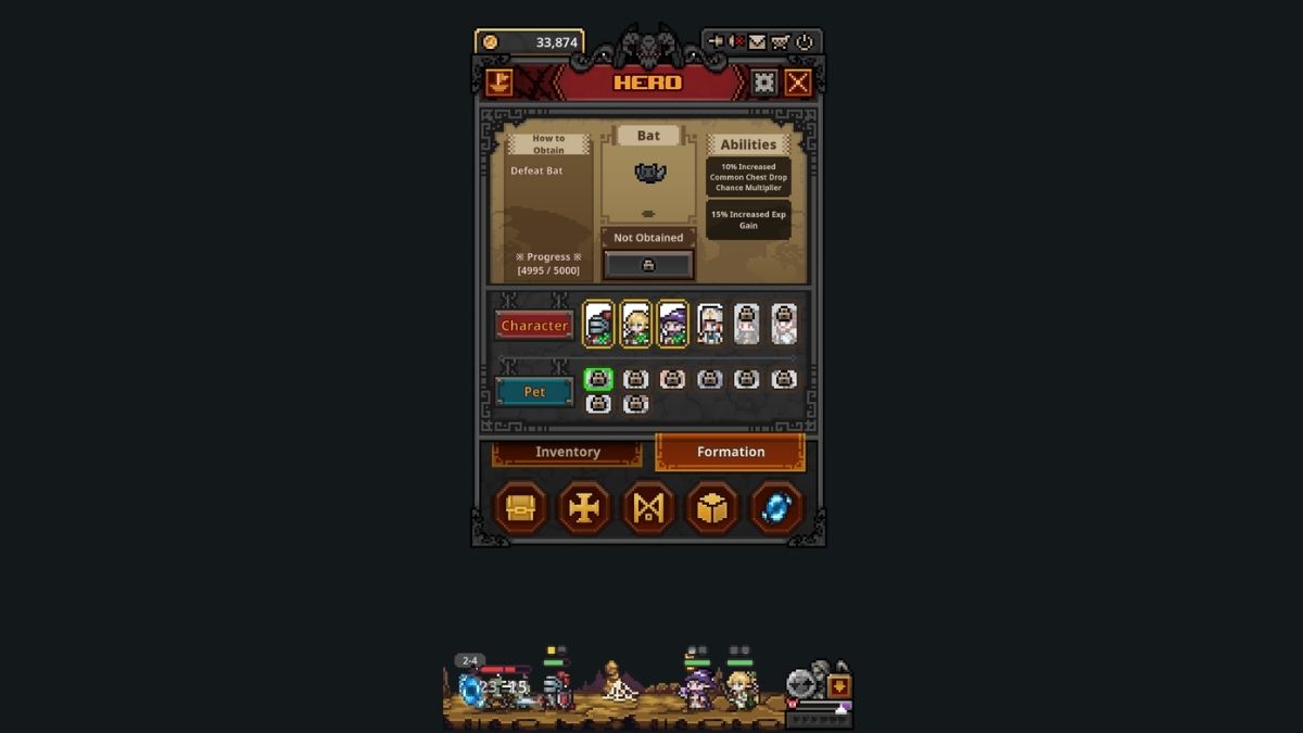 Pets in Task Bar Hero