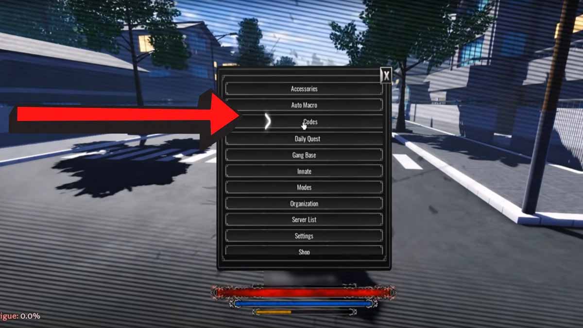 Bakudo codes redemption screen showing how to redeem codes.