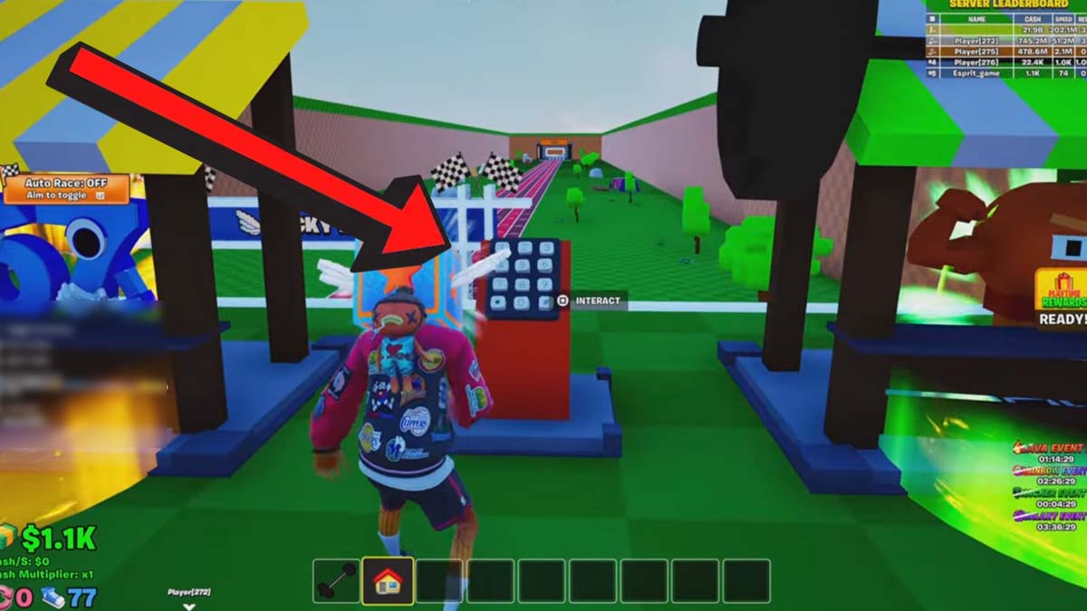 Fortnite Race Your Lucky Block Codes Panel on How To Redeem Codes.