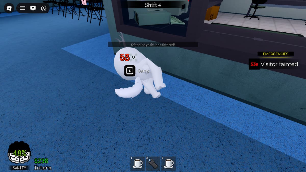 image showing a faint patient in Animal Hospital