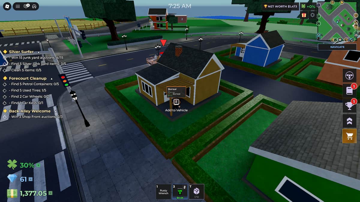 image showing location of the Bonsai Plant Lost Item