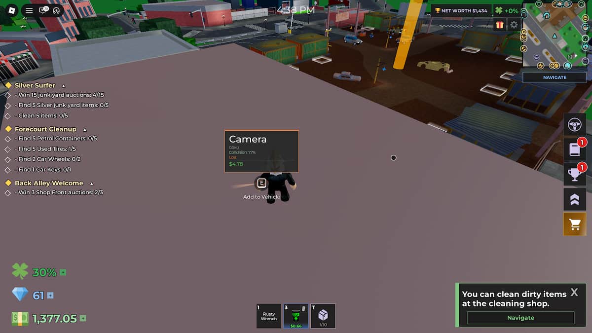image showing location of the Camera Lost Item