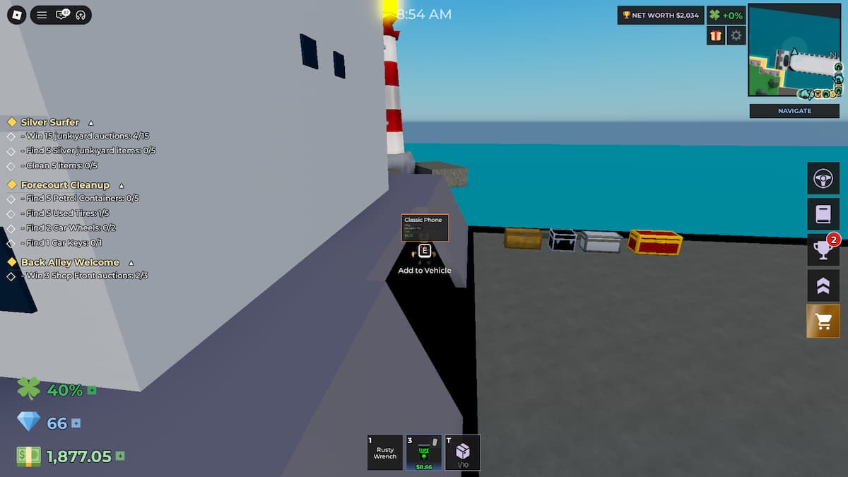 image showing location of the Classic Phone Lost Item