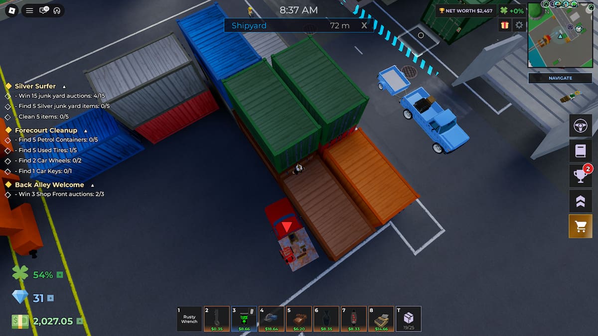 image showing location of the Flip Cellphone in Storage Hunters Open World