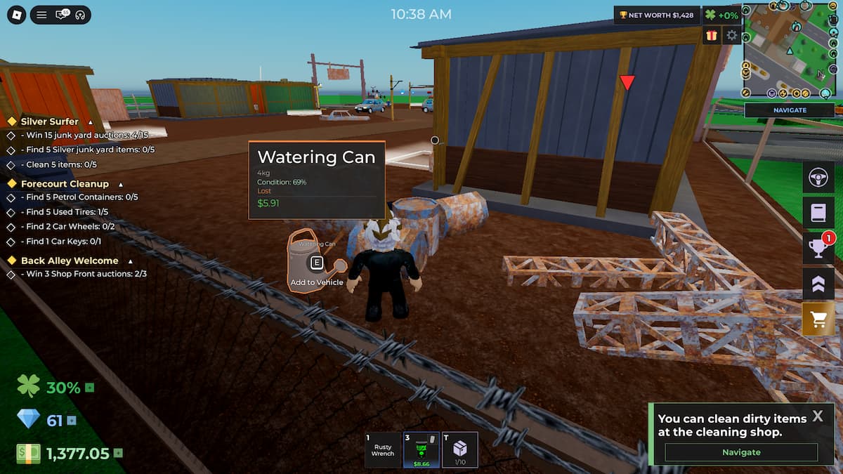 image showing location of the Watering Can Lost Item