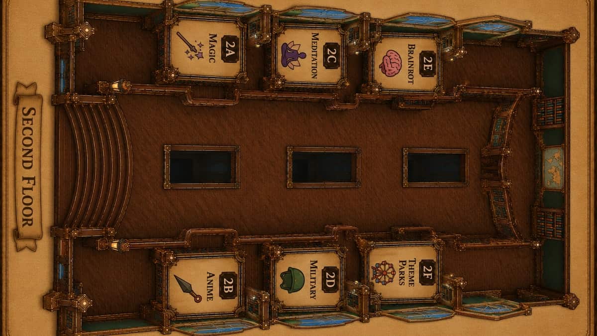 image showing the Clean the Library Floor 2 Map
