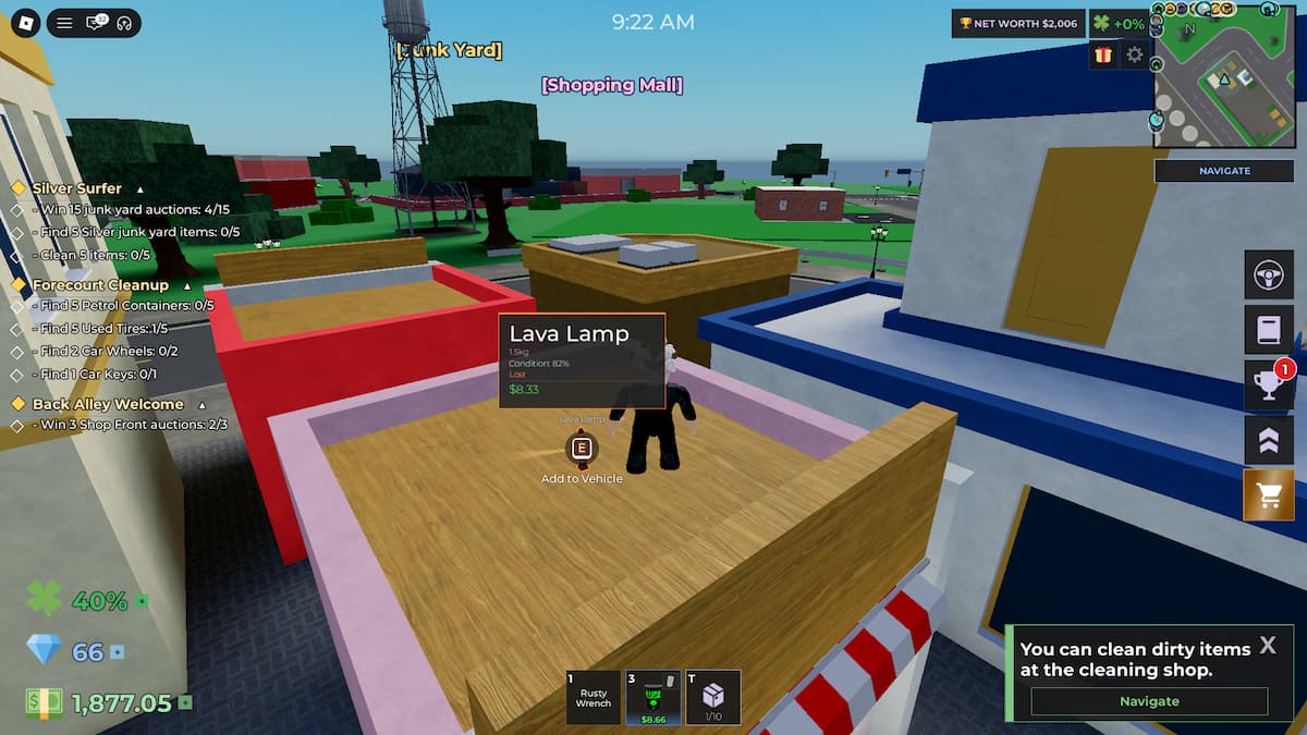 image showing the Lava Lamp Lost Item location