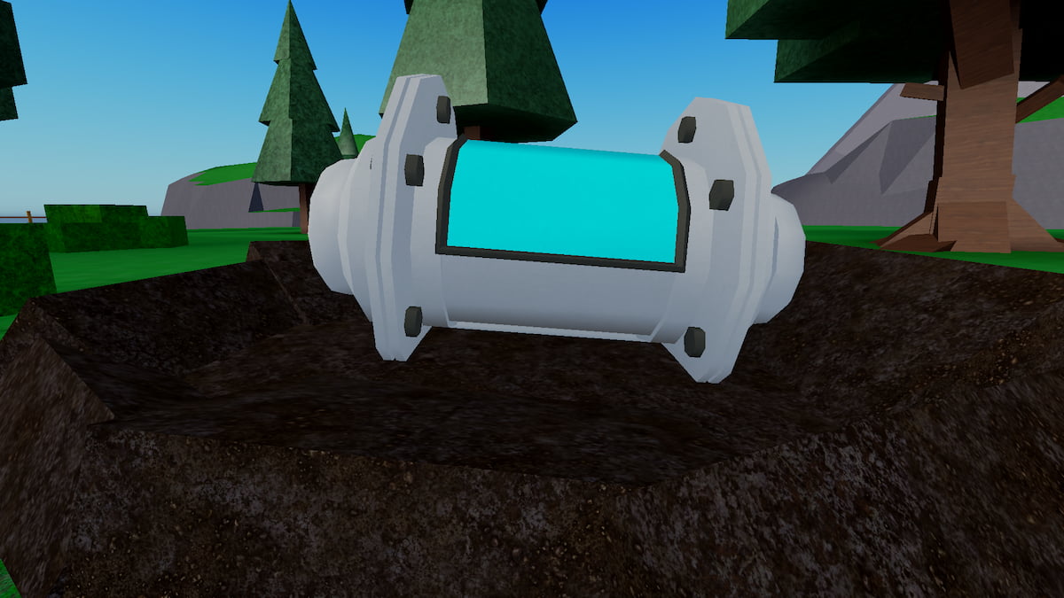 image showing the Time Capsule that applies mutations in Storage Hunters Open World