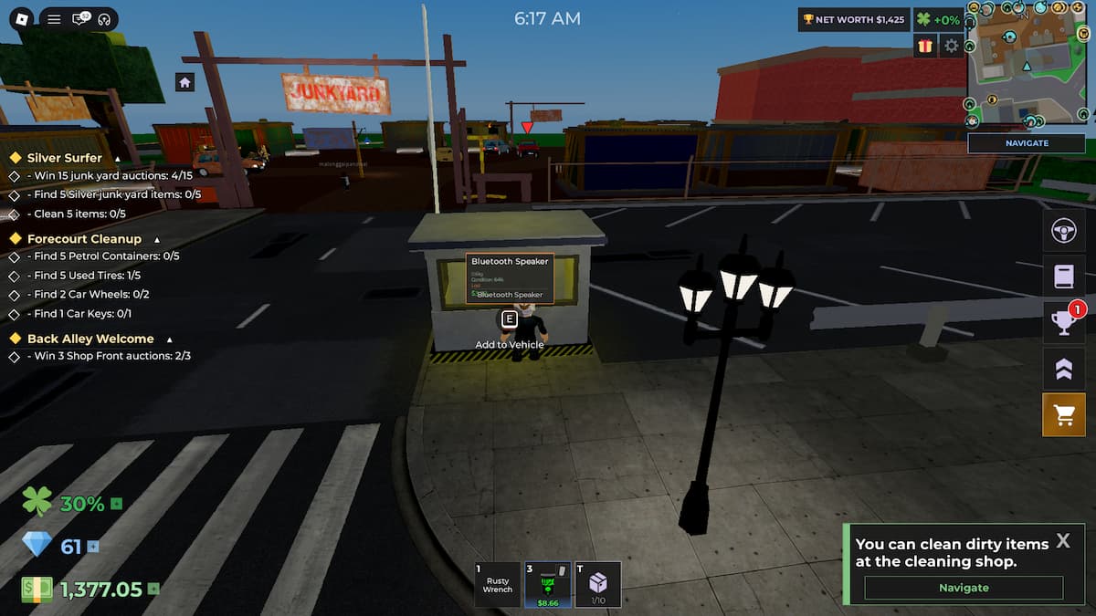 image showing the location of the Bluetooth Speaker Lost Items