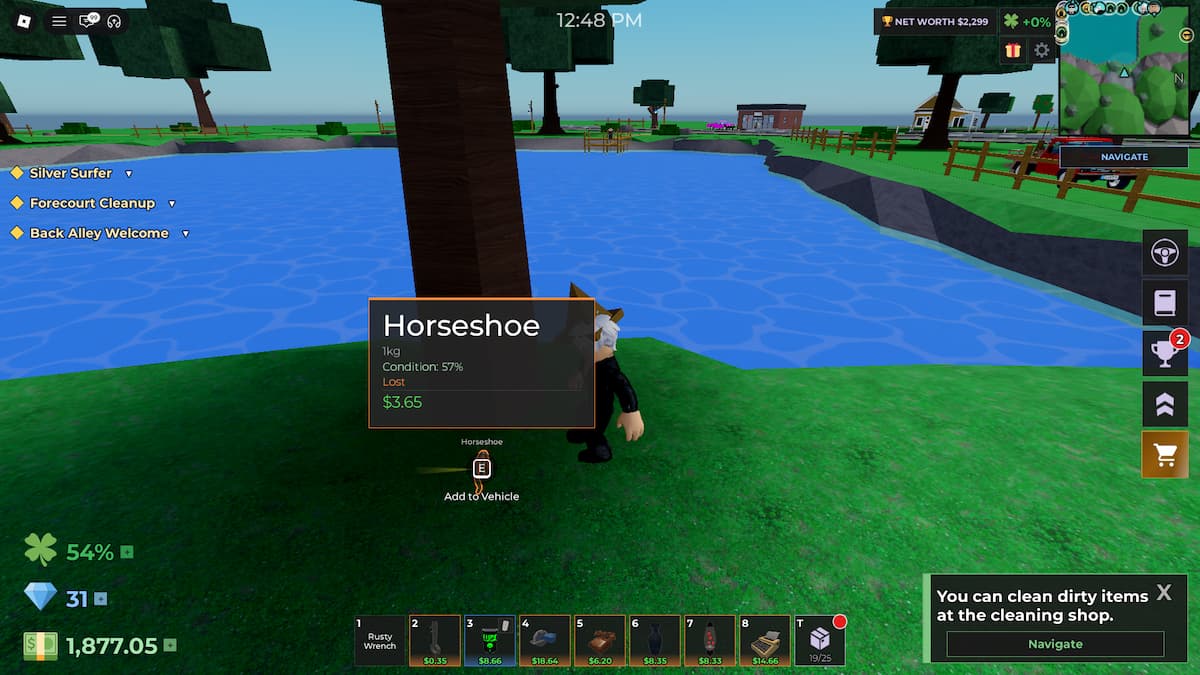 image showing the location of the Horseshoe in Storage Hunters Open World