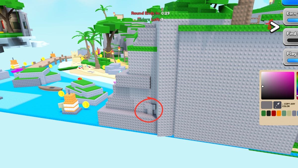Paint and Seek Hiding Locations