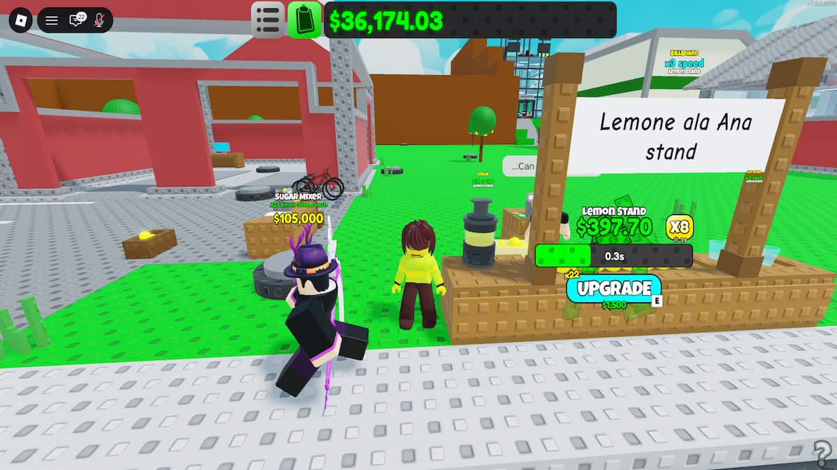 Roblox Sell Lemons gameplay.