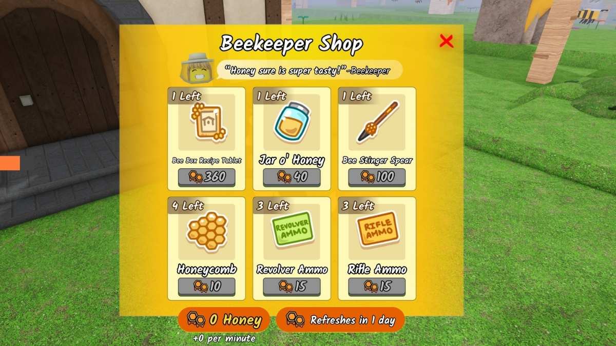 Beekeeper Shop in 99 Nights in the Forest