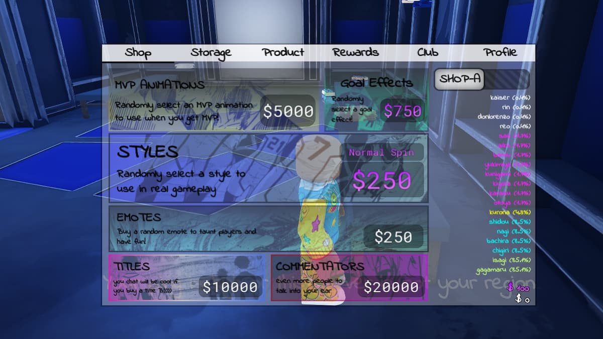 The Azure Latch Menu