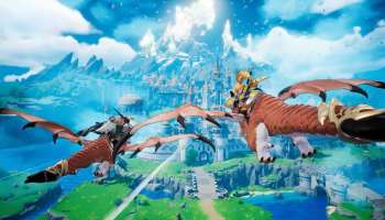 Two mounts flying in DragonSword Awakening