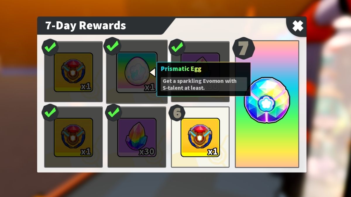 Prismatic Egg in Evomon