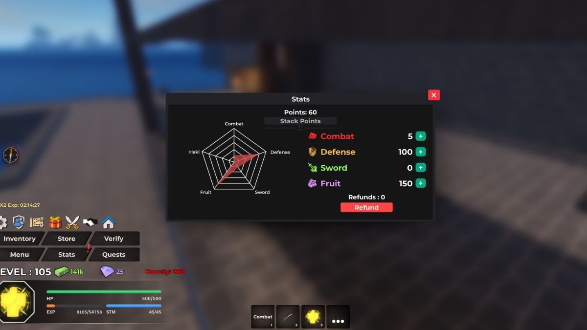 Character Stats in Haze Seas