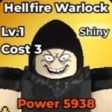 Hellfire Warlock unit in Be The Final Boss