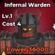 Infernal Warden unit in Be The Final Boss