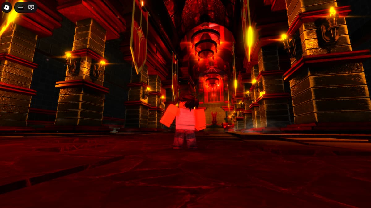 Anime Dungeons in-game screenshot depicting the player avatar in a dimply-lit room