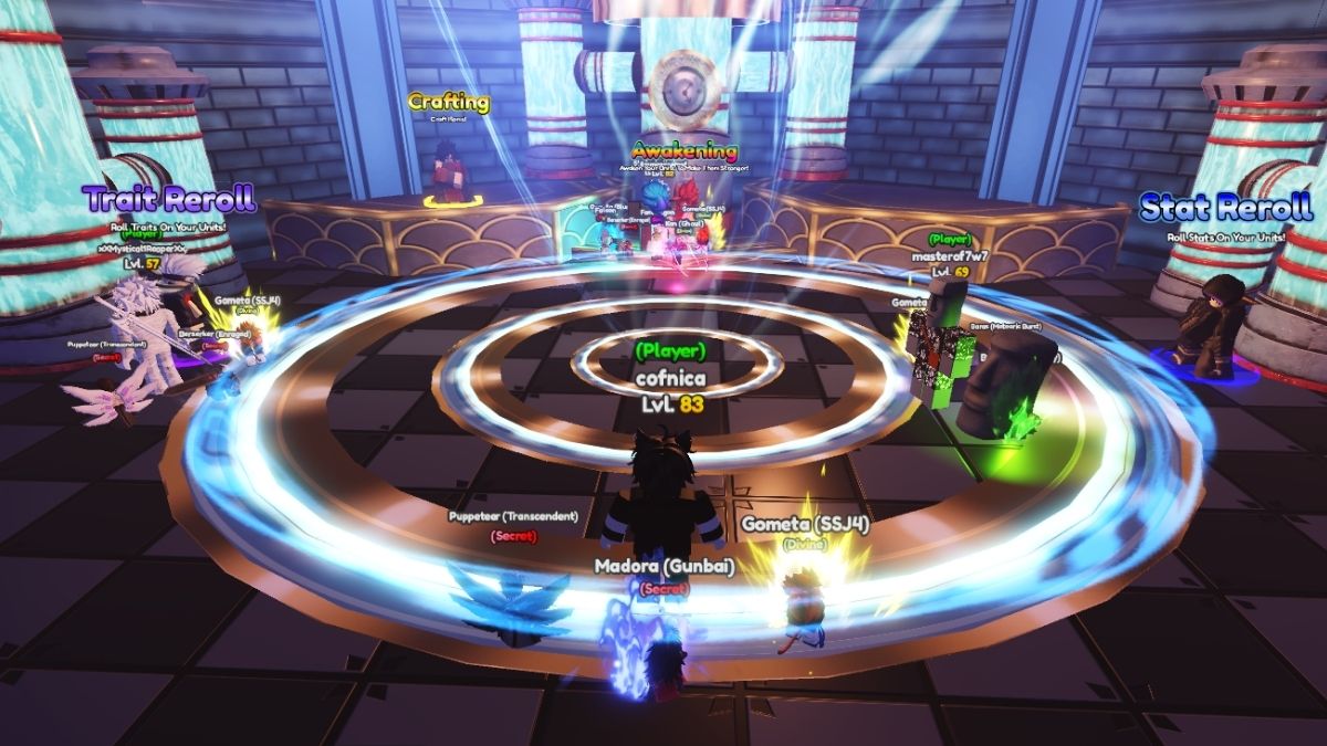 Trait Reroll, Stat Reroll, Awakening and Crafting NPCs in Anime Squadron