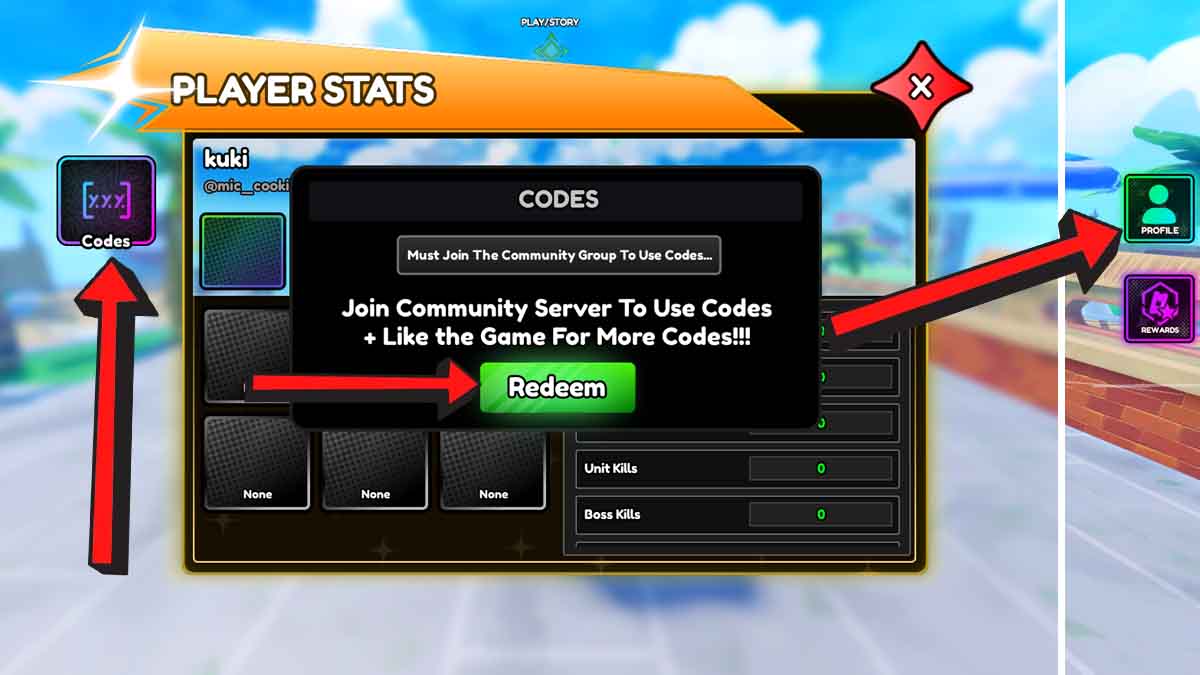 Anime Battle Front Codes Redemption System screenshot