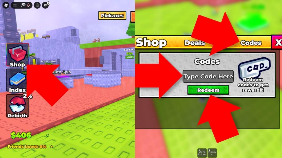 Instructions on redeeming Build An Ore Crusher codes