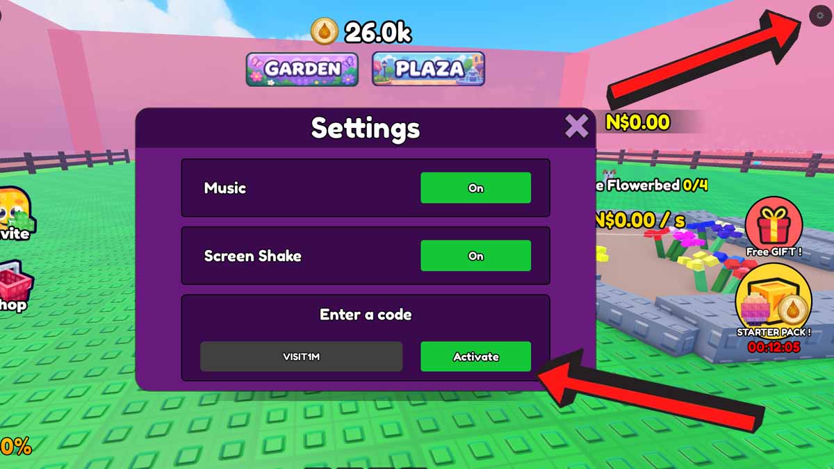 Build your Butterfly Garden Codes Redemption System In Game.
