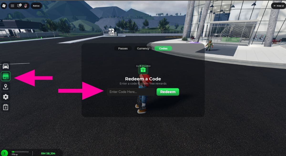 How to Redeem Codes in TR Legacy