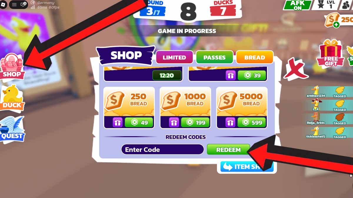 Duck Duck Codes Redemption System