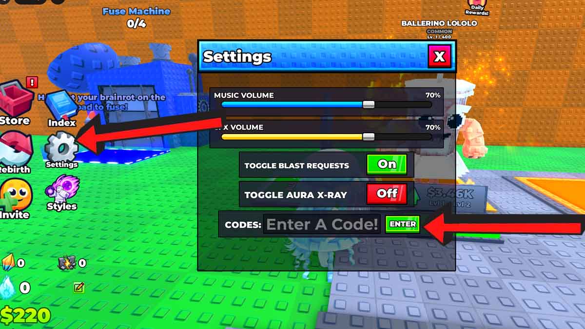 Power Blast Lucky Blocks Codes Redemption System.