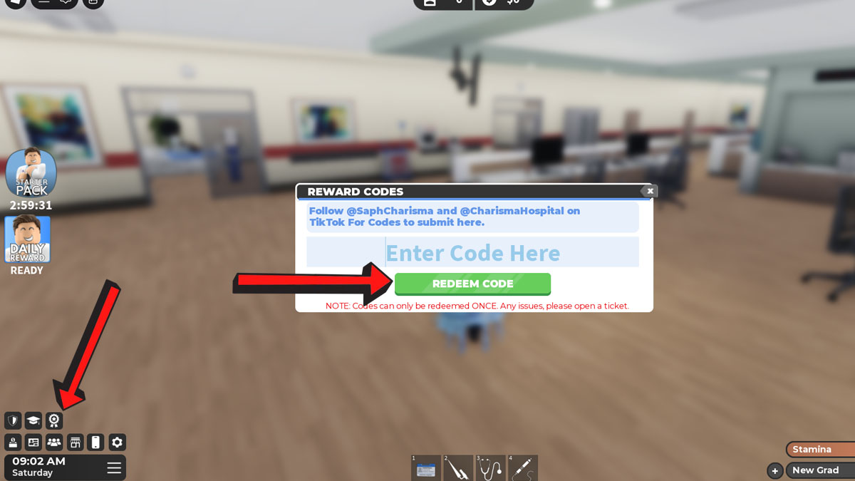 Roblox Charisma Hospital Codes Redemption System