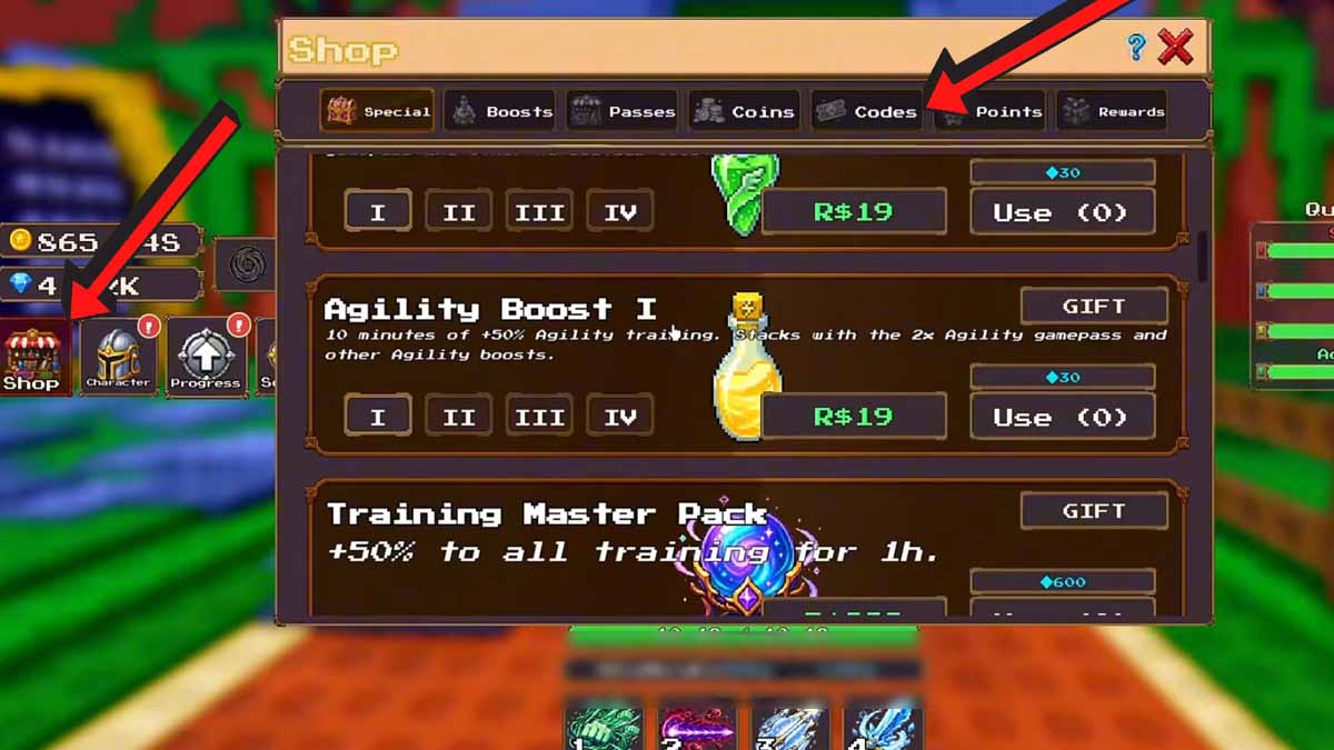 Voxel Fighters Codes Redemption System Screenshot