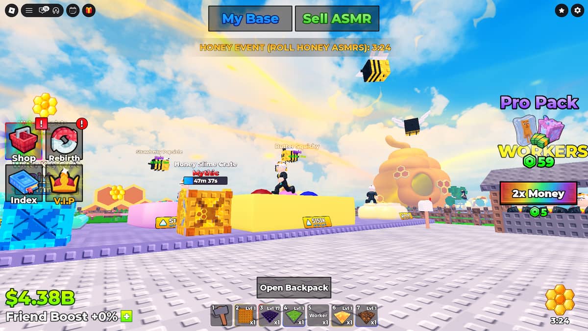 image showin the Honey Weather Event in Unbox ASMR