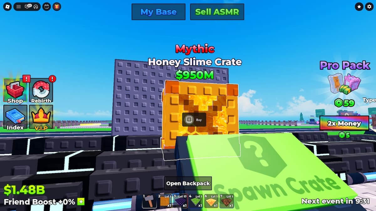 image showing a Mythic crate in Unbox ASMR