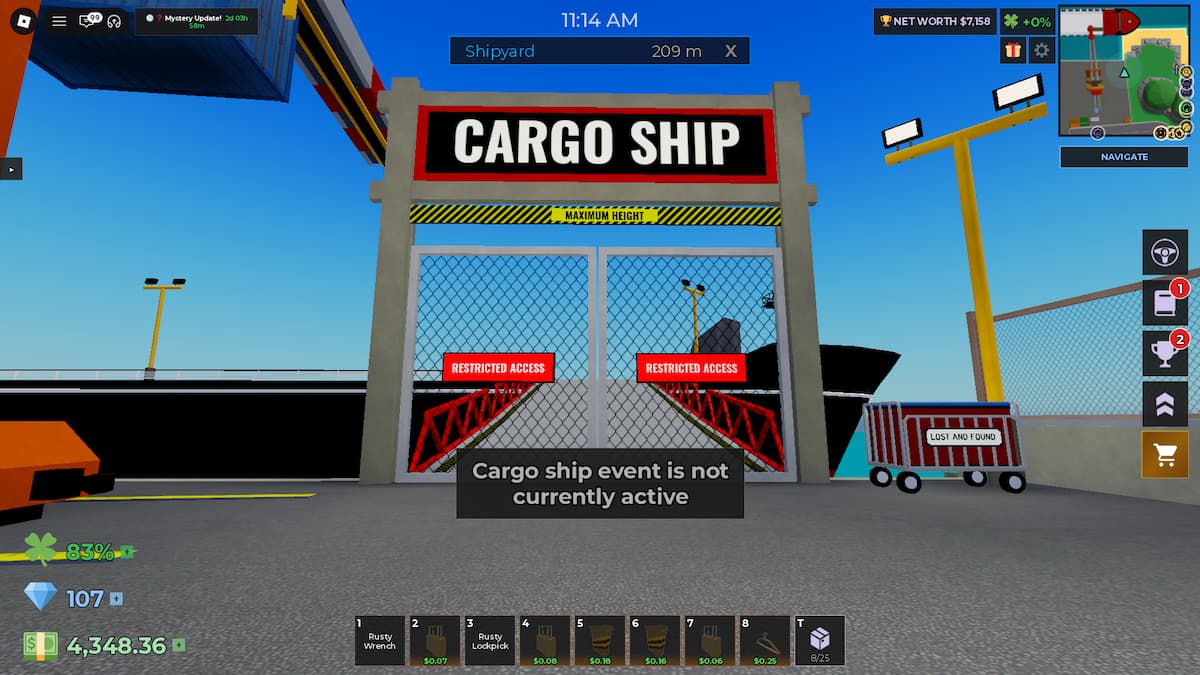 image showing the Cargo Ship Location in Storage Hunters