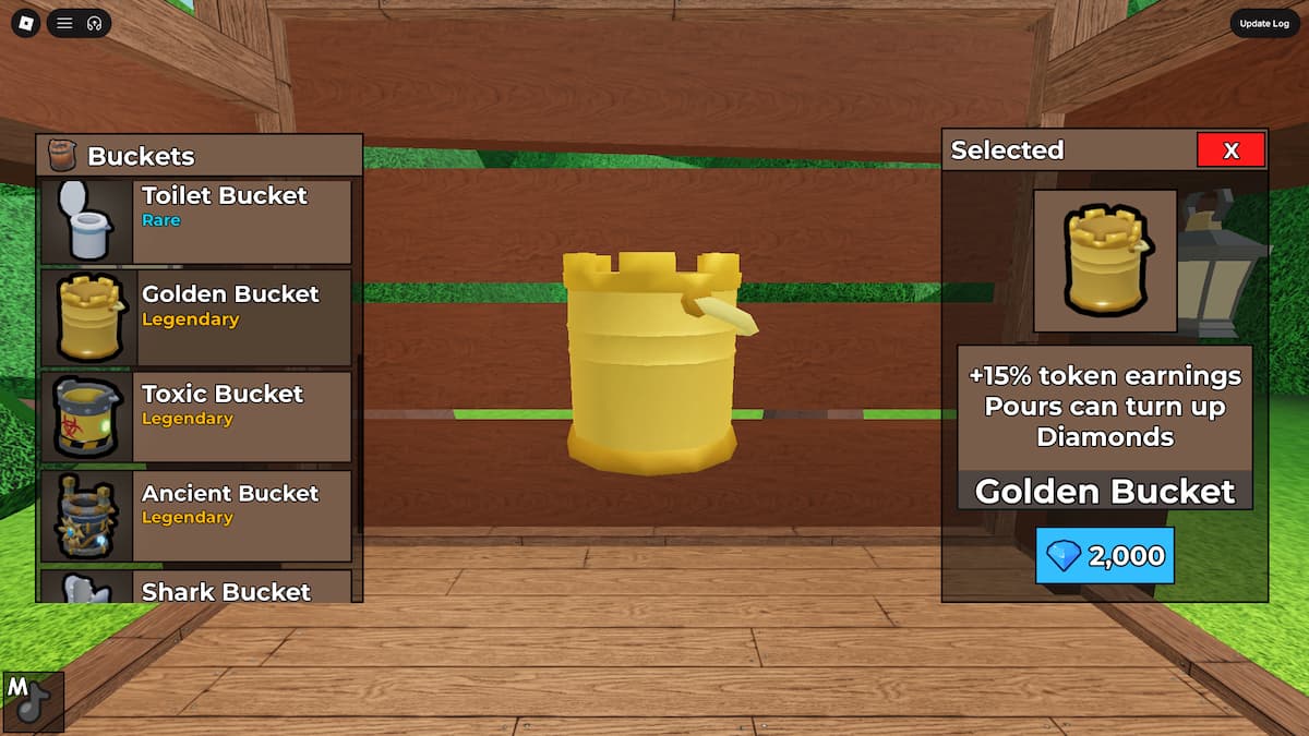 image showing the Golden Bucket in Drain the Lake