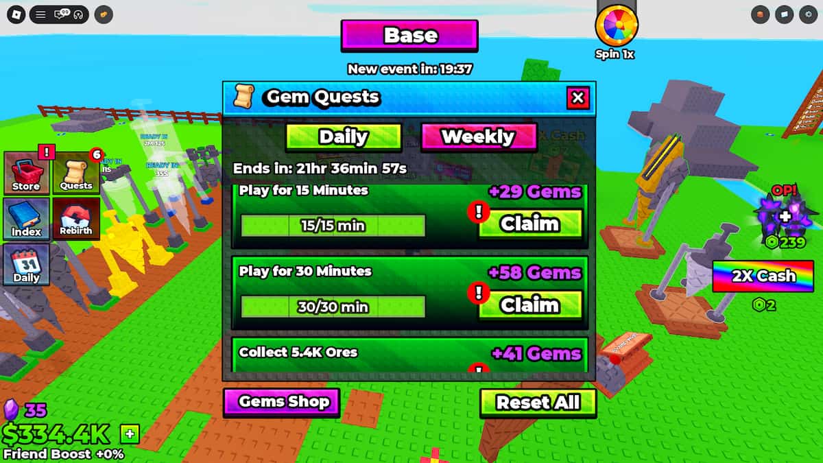 image showing the Quests in Make a Drill Farm