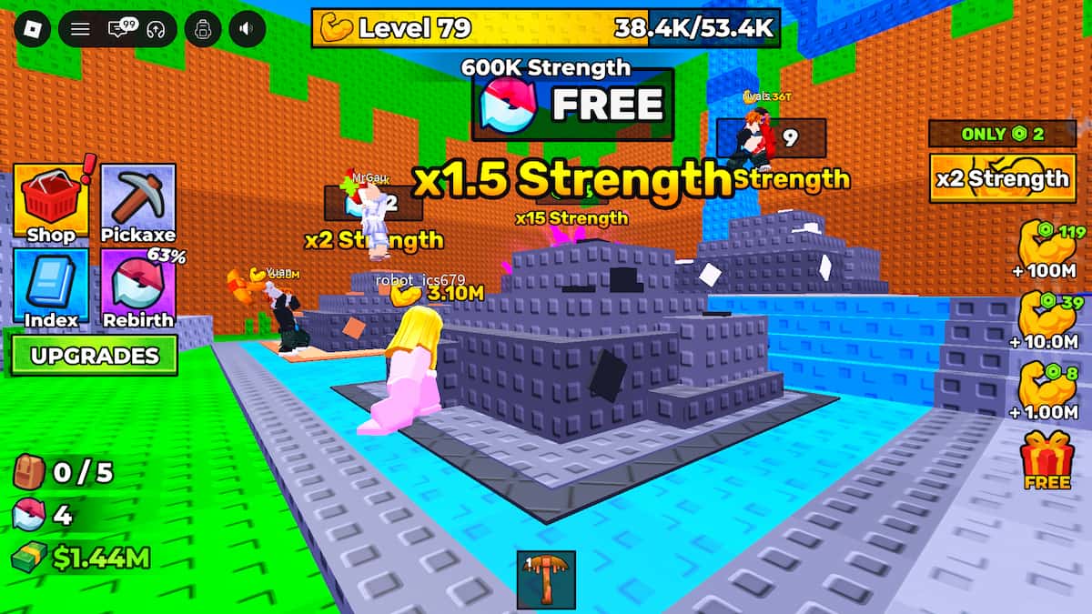 image showing the Training Area in +1 Mine Per Click