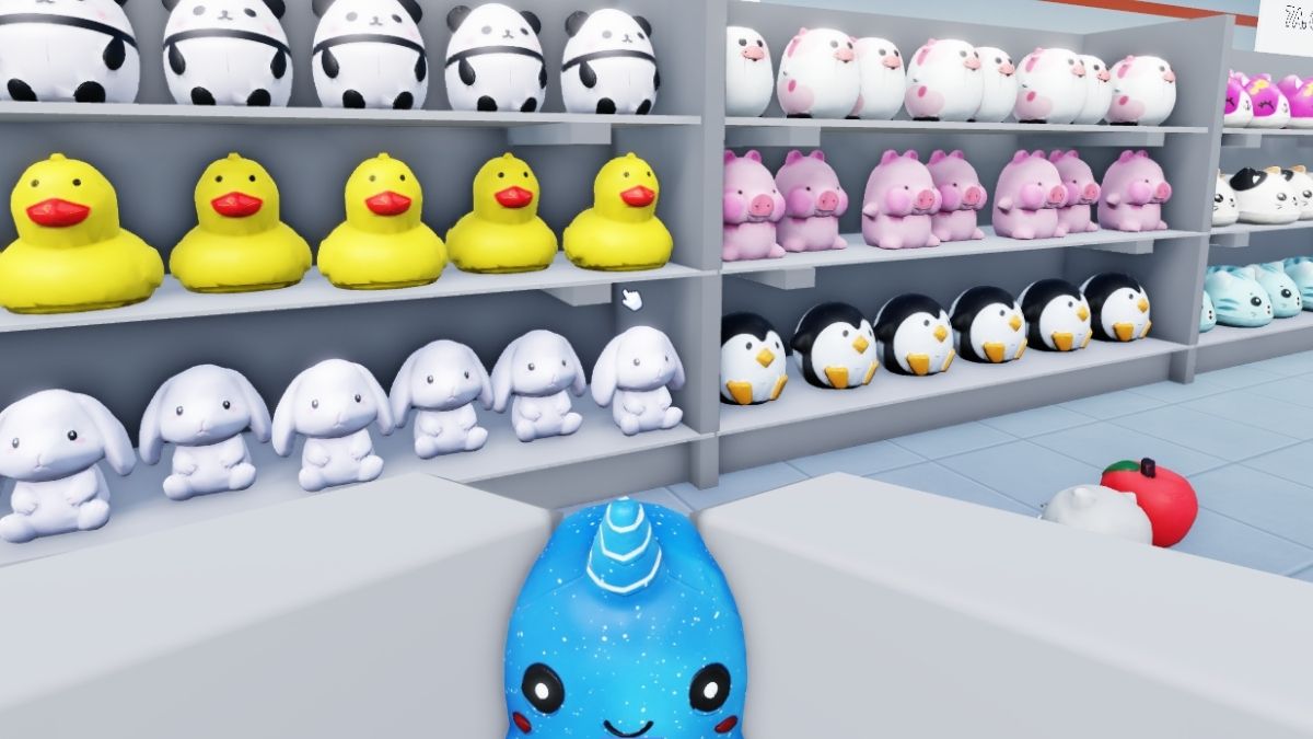Clean the Squishies! completed animal shelf