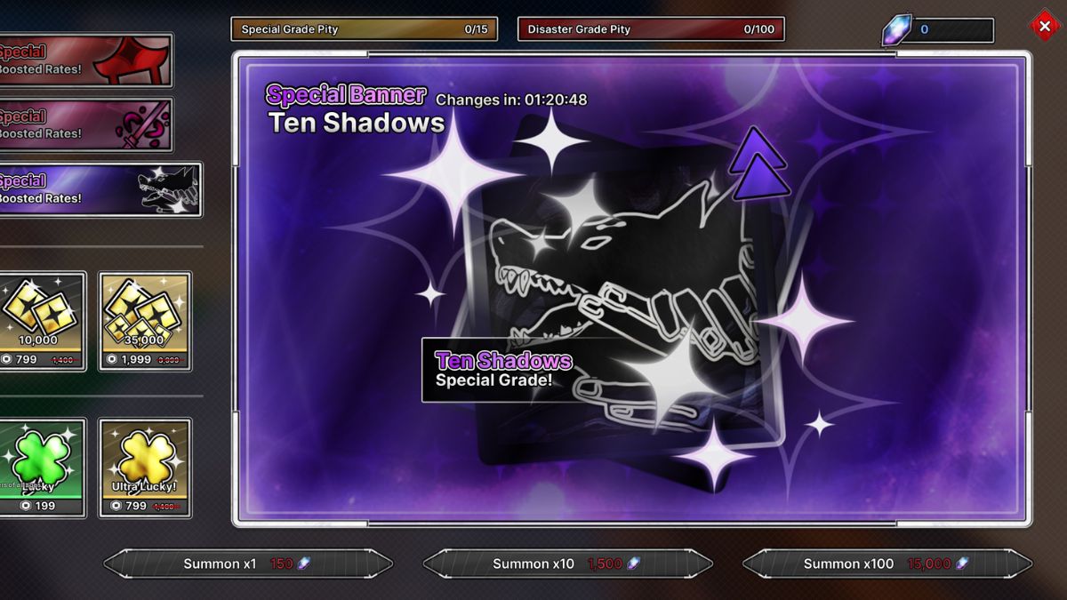 Ten Shadows Unlock Process in Jujutsu Zero