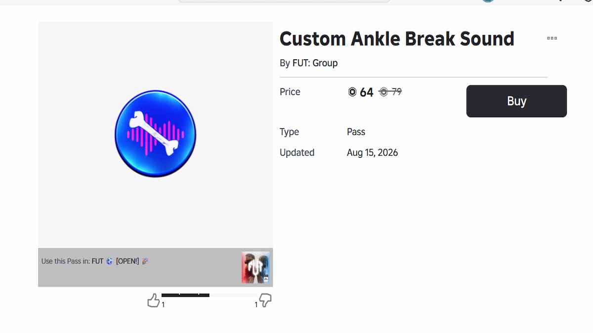 The Custom Ankle Break Game Pass in  FUT