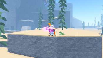 A player holding a Sniperfish in Fisch