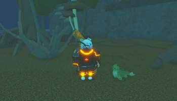 A player holding a Harpoon Gun in Fisch