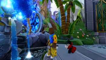 A player holding a Fishing Rod in Anime Expeditions